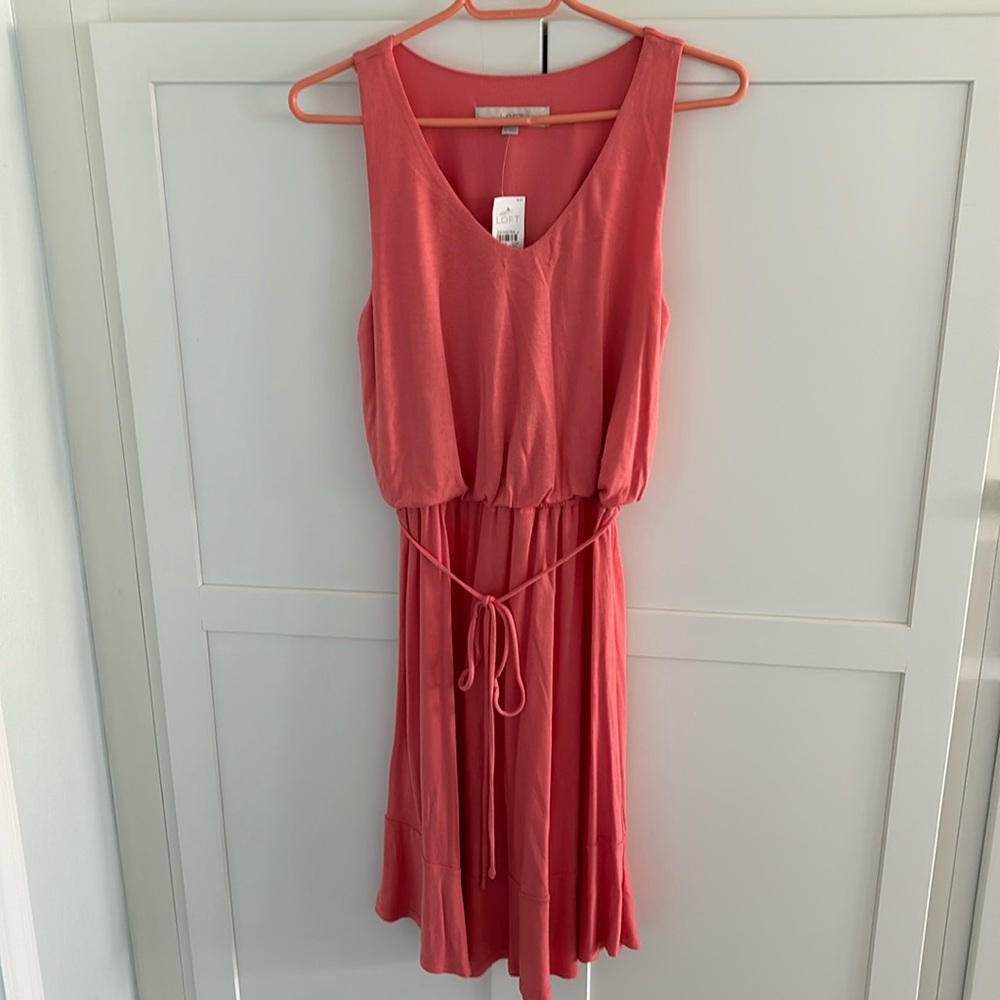 Loft Coral Sleeveless Casual Dress size XS
